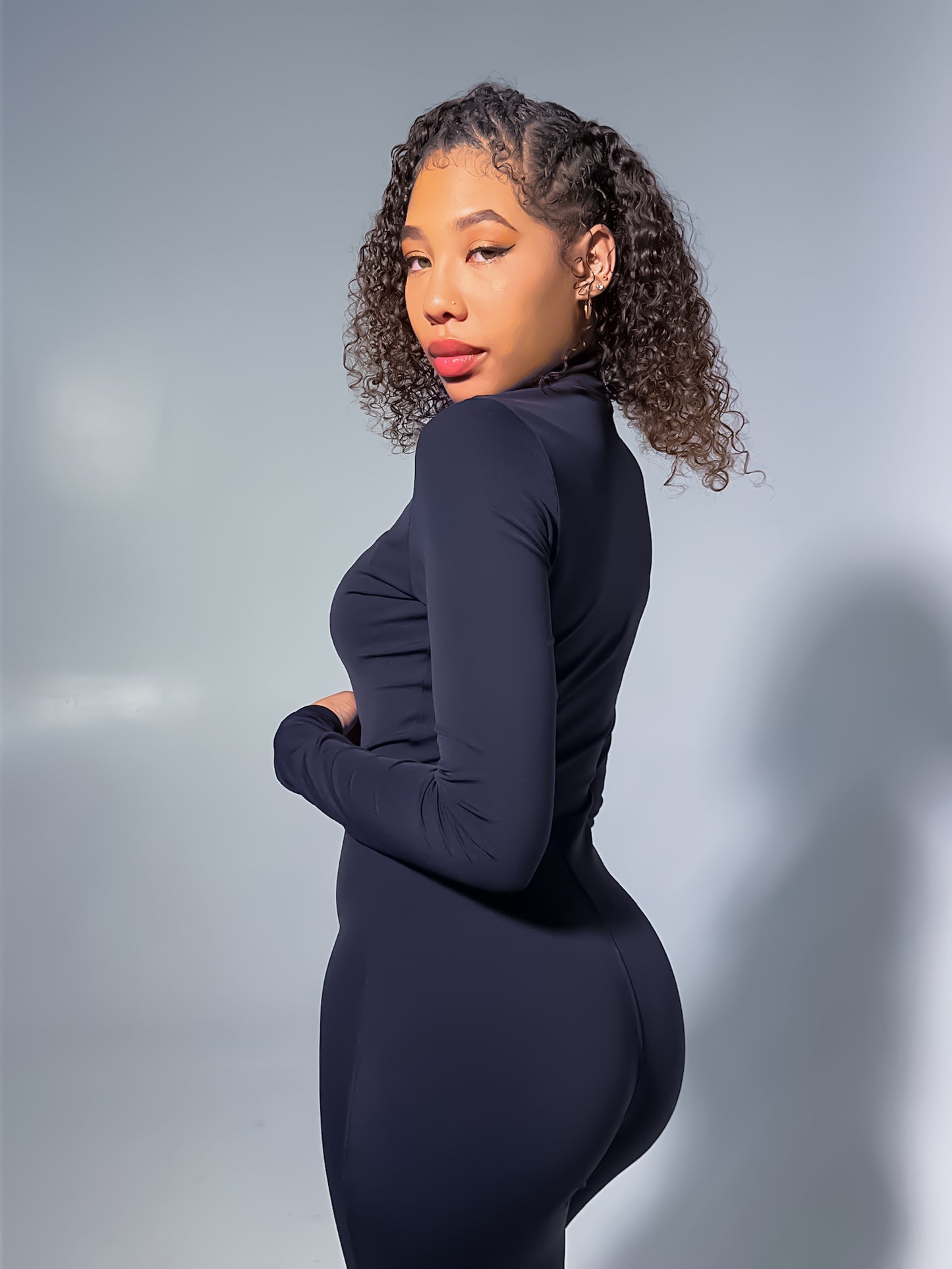Body Contouring Jumpsuit - Black